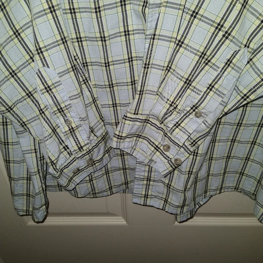 Wrangler Rugged Wear Checkered Long Sleeve Button Down Shirt Men's sz 3XT. - Picture 4 of 6